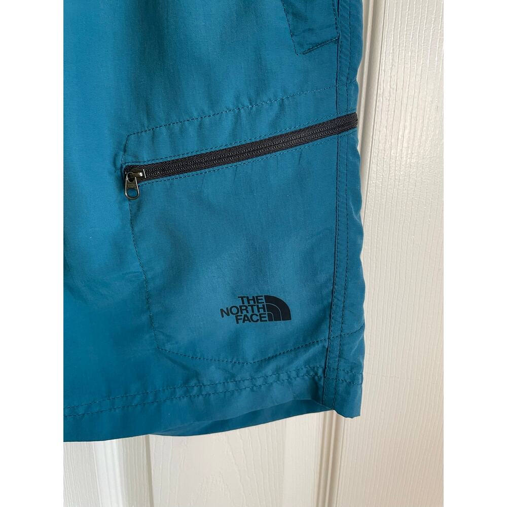 The North Face Class V Belted Shorts 8" Sz M Teal Pockets Swim Hiking Outdoors - Picture 4 of 12